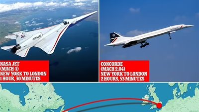 طائرة أسرع من الصوت تسافر بسرعة تزيد على 3000 ميل فى الساعة