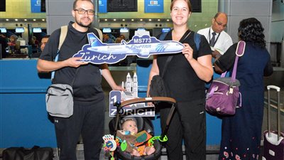 انطلاق أولى رحلات مصرللطيران من القاهرة إلى زيوريخ