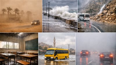  الجيزة :  تعطيل الدراسة غدًا الخميس لسوء الأحوال الجوية