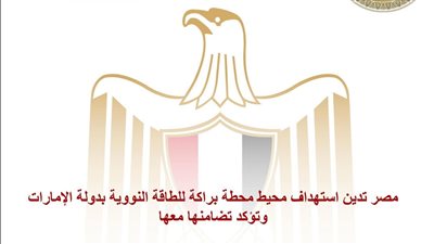 مصر تدين استهداف محطة براكة وتؤكد دعمها للإمارات
