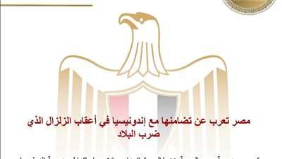 مصر تعرب عن تضامنها مع إندونسيا في أعقاب الزلزال الذي ضرب البلاد