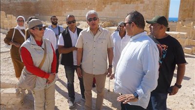 وزير السياحة والآثار يتفقد تابوزيريس ماجنا ويتابع أعمال البعثة المصرية الدومينيكية